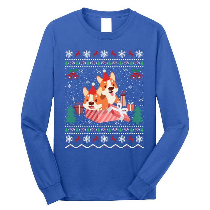 Corgi Dog Lover Xmas Gift Ugly Corgi Christmas Gift Long Sleeve Shirt