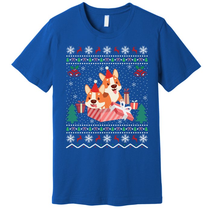 Corgi Dog Lover Xmas Gift Ugly Corgi Christmas Gift Premium T-Shirt