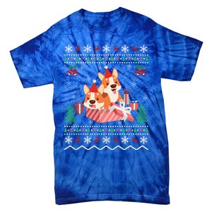 Corgi Dog Lover Xmas Gift Ugly Corgi Christmas Gift Tie-Dye T-Shirt