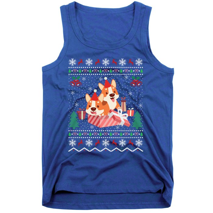 Corgi Dog Lover Xmas Gift Ugly Corgi Christmas Gift Tank Top