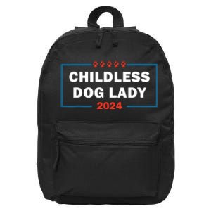 Childless Dog Lady Is Voting Kamala Election Usa 2024 16 in Basic Backpack