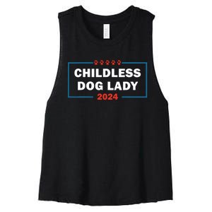 Childless Dog Lady Is Voting Kamala Election Usa 2024 Women's Racerback Cropped Tank