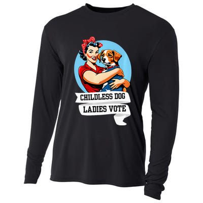 Childless Dog Ladies Vote Kamala Liberal Feminist Dog Lady Cooling Performance Long Sleeve Crew