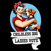 Childless Dog Ladies Vote Kamala Liberal Feminist Dog Lady Womens T-Shirt