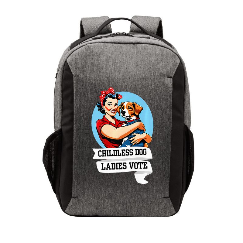Childless Dog Ladies Vote Kamala Liberal Feminist Dog Lady Vector Backpack