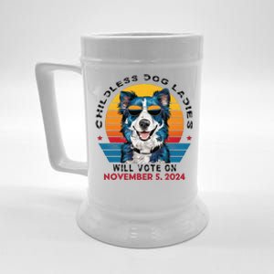 Childless Dog Ladies November For President Blue Sunglasses Gift Beer Stein