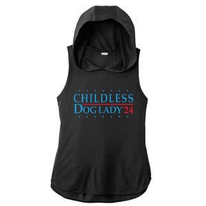 Childless Dog Lady Election Vote 2024 Patriotic Ladies PosiCharge Tri-Blend Wicking Draft Hoodie Tank