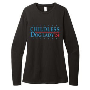 Childless Dog Lady Election Vote 2024 Patriotic Womens CVC Long Sleeve Shirt