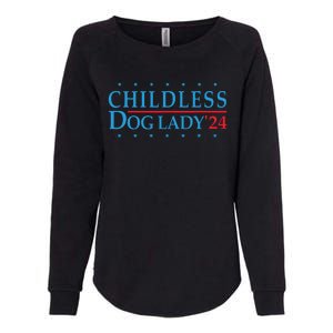 Childless Dog Lady Election Vote 2024 Patriotic Womens California Wash Sweatshirt