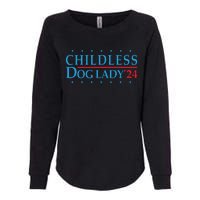 Childless Dog Lady Election Vote 2024 Patriotic Womens California Wash Sweatshirt