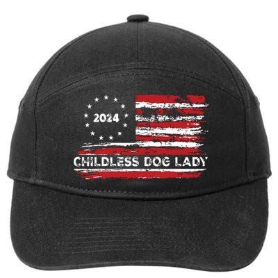 Childless Dog Lady Us Flag Vintage 2024 7-Panel Snapback Hat