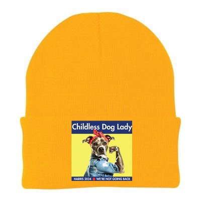 Childless Dog Lady Is Voting Kamala Election Usa 2024 Knit Cap Winter Beanie