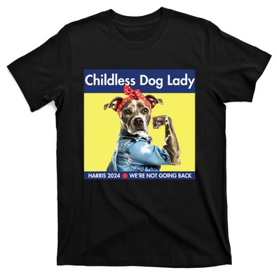 Childless Dog Lady Is Voting Kamala Election Usa 2024 T-Shirt