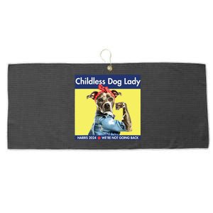 Childless Dog Lady Is Voting Kamala Election Usa 2024 Large Microfiber Waffle Golf Towel