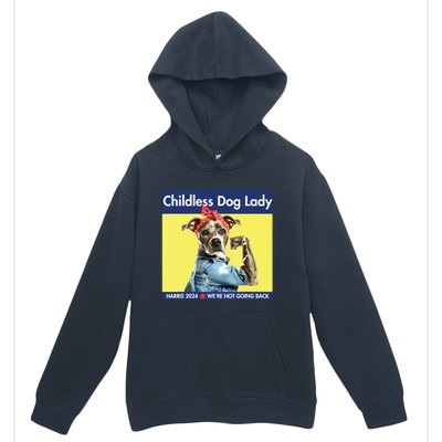 Childless Dog Lady Is Voting Kamala Election Usa 2024 Urban Pullover Hoodie