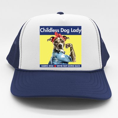 Childless Dog Lady Is Voting Kamala Election Usa 2024 Trucker Hat