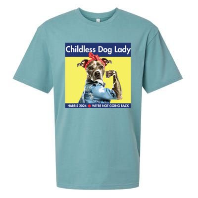 Childless Dog Lady Is Voting Kamala Election Usa 2024 Sueded Cloud Jersey T-Shirt