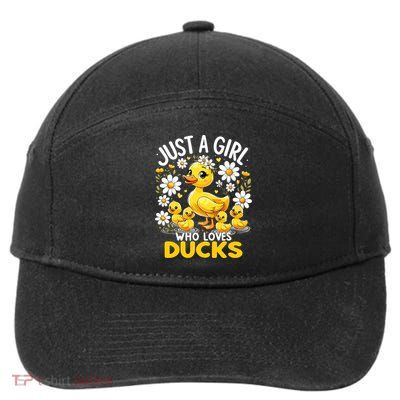 Cute Duck Lover Just A Girl Who Loves Ducks  7-Panel Snapback Hat