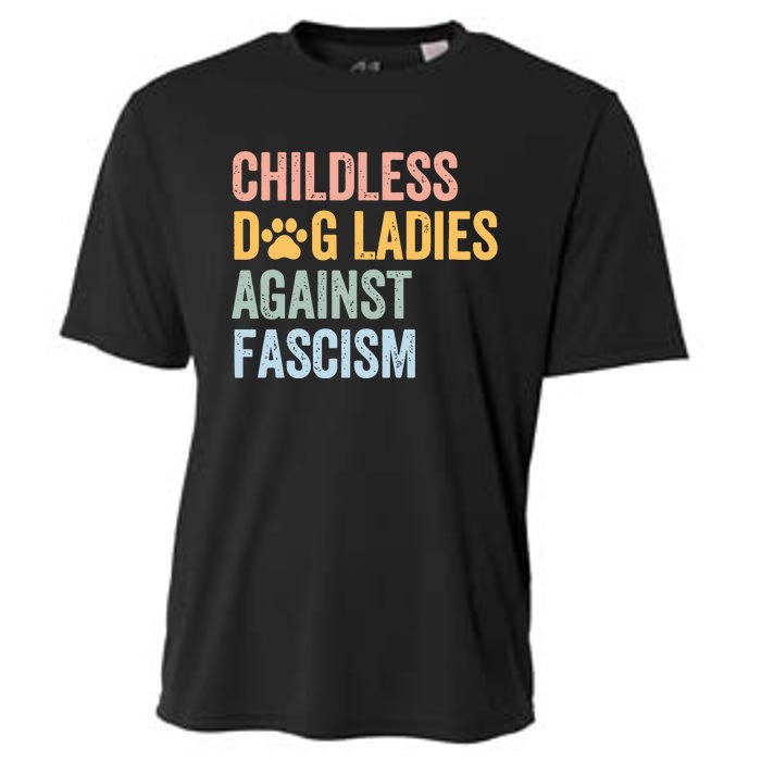 Childless Dog Lady Against Fascism Cooling Performance Crew T-Shirt