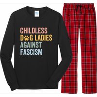 Childless Dog Lady Against Fascism Long Sleeve Pajama Set