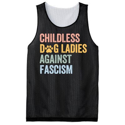 Childless Dog Lady Against Fascism Mesh Reversible Basketball Jersey Tank