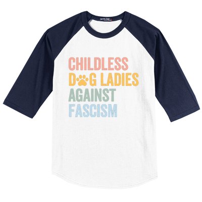 Childless Dog Lady Against Fascism Baseball Sleeve Shirt