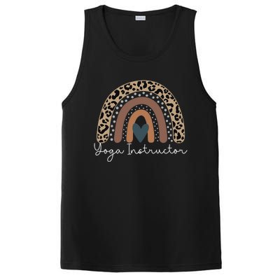 Cute Design Leopard Boho Rainbow For Yoga Instructor Squad Gift PosiCharge Competitor Tank