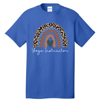 Cute Design Leopard Boho Rainbow For Yoga Instructor Squad Gift Tall T-Shirt