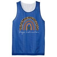 Cute Design Leopard Boho Rainbow For Yoga Instructor Squad Gift Mesh Reversible Basketball Jersey Tank