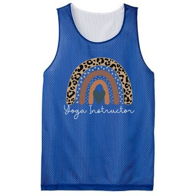 Cute Design Leopard Boho Rainbow For Yoga Instructor Squad Gift Mesh Reversible Basketball Jersey Tank