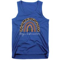 Cute Design Leopard Boho Rainbow For Yoga Instructor Squad Gift Tank Top