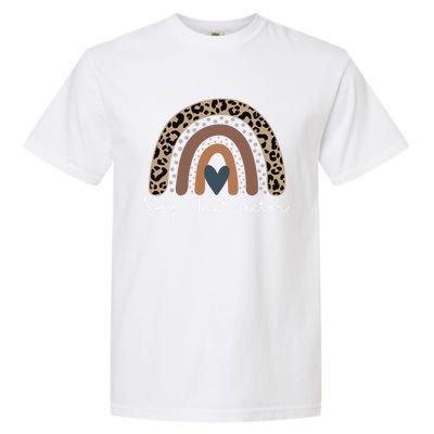 Cute Design Leopard Boho Rainbow For Yoga Instructor Squad Gift Garment-Dyed Heavyweight T-Shirt