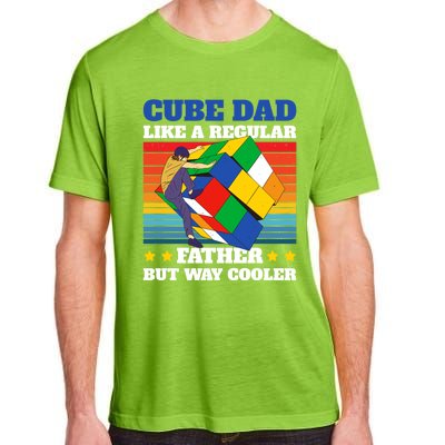 Cube Dad Like A Regular Dad But Way Cooler For Father's Day Gift Adult ChromaSoft Performance T-Shirt