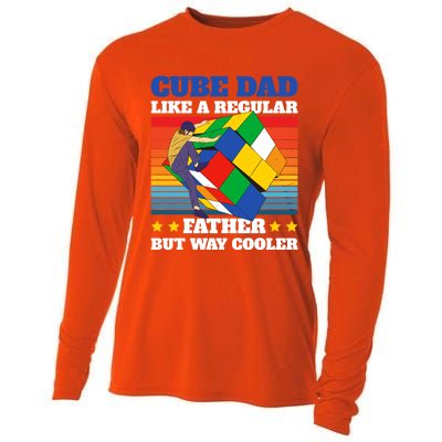 Cube Dad Like A Regular Dad But Way Cooler For Father's Day Gift Cooling Performance Long Sleeve Crew