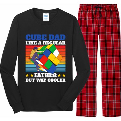 Cube Dad Like A Regular Dad But Way Cooler For Father's Day Gift Long Sleeve Pajama Set