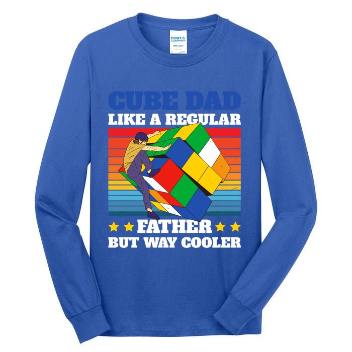 Cube Dad Like A Regular Dad But Way Cooler For Father's Day Gift Tall Long Sleeve T-Shirt