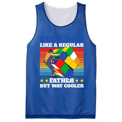 Cube Dad Like A Regular Dad But Way Cooler For Father's Day Gift Mesh Reversible Basketball Jersey Tank