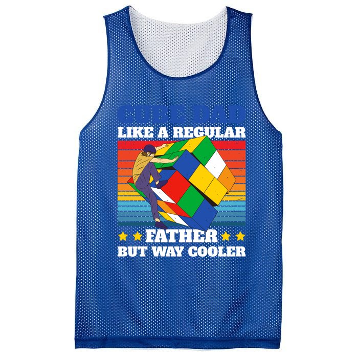 Cube Dad Like A Regular Dad But Way Cooler For Father's Day Gift Mesh Reversible Basketball Jersey Tank