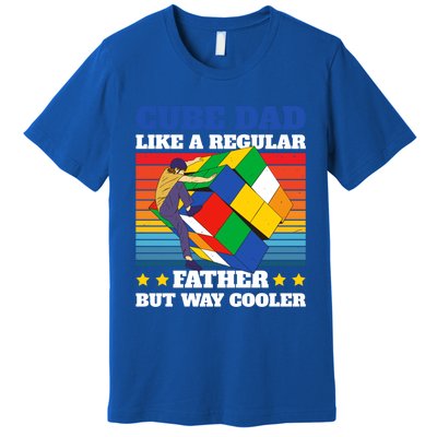 Cube Dad Like A Regular Dad But Way Cooler For Father's Day Gift Premium T-Shirt