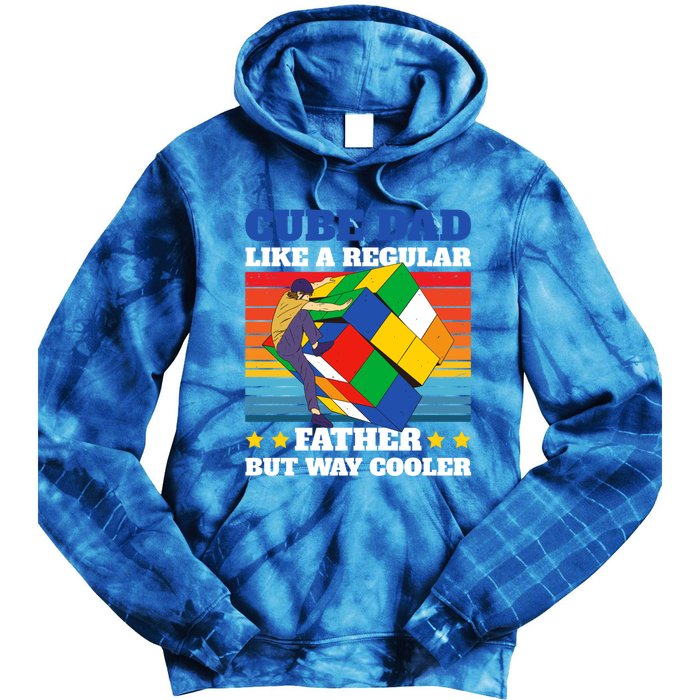 Cube Dad Like A Regular Dad But Way Cooler For Father's Day Gift Tie Dye Hoodie