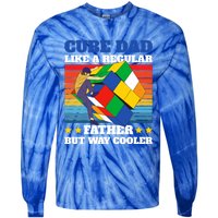 Cube Dad Like A Regular Dad But Way Cooler For Father's Day Gift Tie-Dye Long Sleeve Shirt