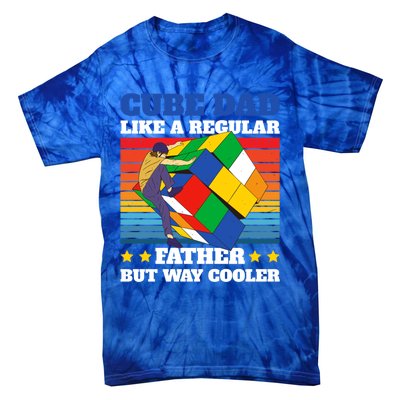 Cube Dad Like A Regular Dad But Way Cooler For Father's Day Gift Tie-Dye T-Shirt