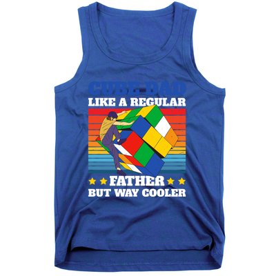 Cube Dad Like A Regular Dad But Way Cooler For Father's Day Gift Tank Top