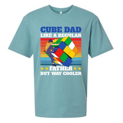 Cube Dad Like A Regular Dad But Way Cooler For Father's Day Gift Sueded Cloud Jersey T-Shirt