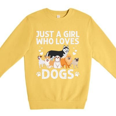 Cool Dog Lover For Women Groomer Handler Dog Lady Premium Crewneck Sweatshirt