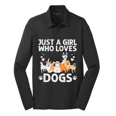 Cool Dog Lover For Women Groomer Handler Dog Lady Silk Touch Performance Long Sleeve Polo