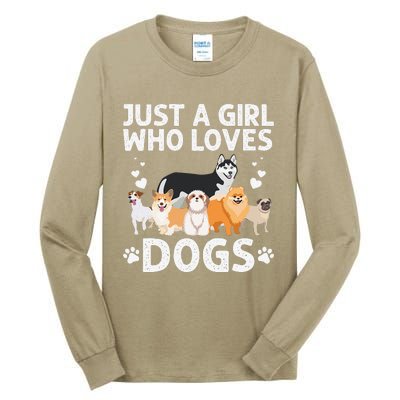 Cool Dog Lover For Women Groomer Handler Dog Lady Tall Long Sleeve T-Shirt