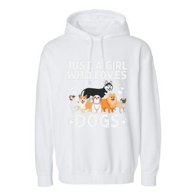 Cool Dog Lover For Women Groomer Handler Dog Lady Garment-Dyed Fleece Hoodie