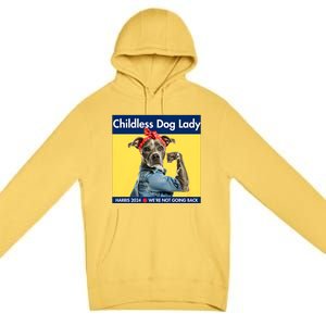 Childless Dog Lady Is Voting Kamala Election Usa 2024 Premium Pullover Hoodie