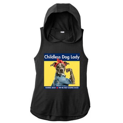 Childless Dog Lady Is Voting Kamala Election Usa 2024 Ladies PosiCharge Tri-Blend Wicking Draft Hoodie Tank